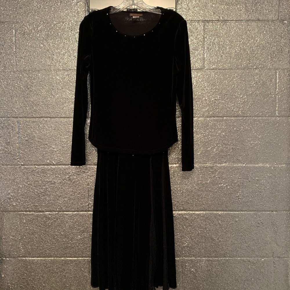 Ranch Dressing velvet top and skirt